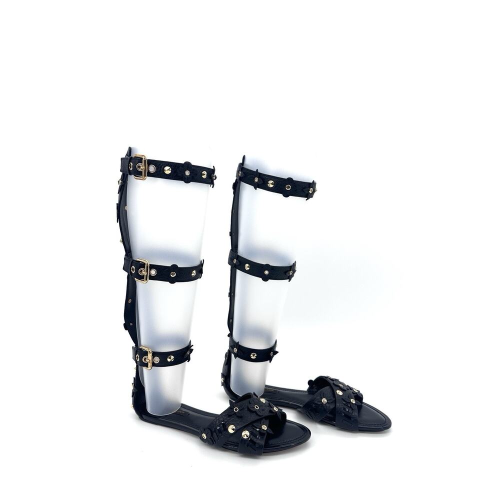 NIB Rare Archival Louis Vuitton Marc Jacobs 2009 Knee High Gladiator Sandal 38